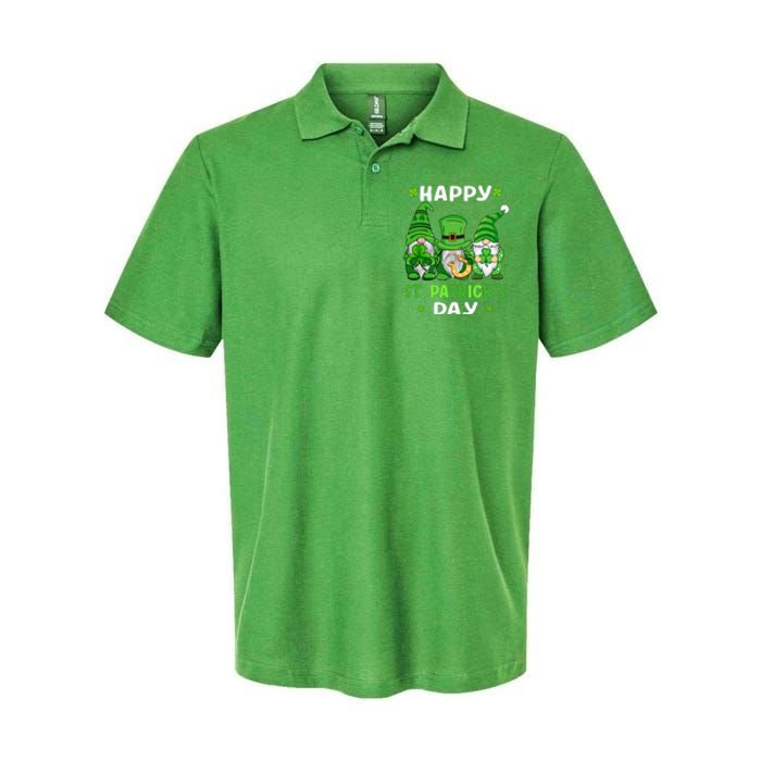 Happy St Patricks Day Gnomes Shamrock Lucky Softstyle Adult Sport Polo