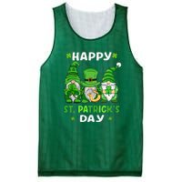 Happy St Patricks Day Gnomes Shamrock Lucky Mesh Reversible Basketball Jersey Tank