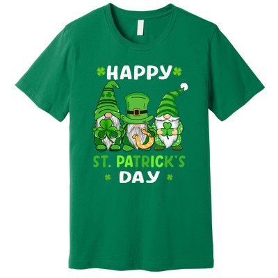 Happy St Patricks Day Gnomes Shamrock Lucky Premium T-Shirt