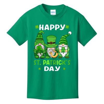 Happy St Patricks Day Gnomes Shamrock Lucky Kids T-Shirt