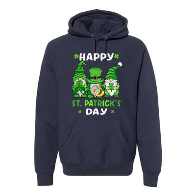 Happy St Patricks Day Gnomes Shamrock Lucky Premium Hoodie