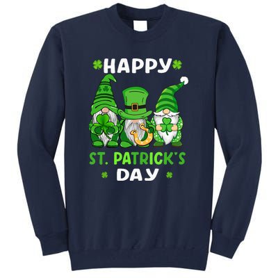 Happy St Patricks Day Gnomes Shamrock Lucky Tall Sweatshirt