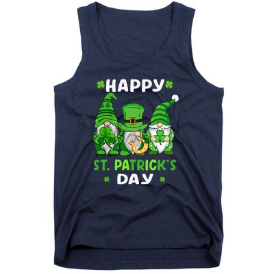 Happy St Patricks Day Gnomes Shamrock Lucky Tank Top