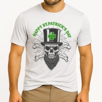 Happy St Patricks Day Irish Clover Skull Beard Performance Shirt
