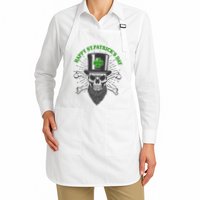 Happy St Patricks Day Irish Clover Skull Beard Apron