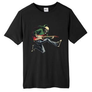 Halloween Skeleton Playing Guitar Rock And Roll Band Tall Fusion ChromaSoft Performance T-Shirt