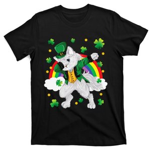 Happy Saint Patrick's Day Dabbing Lucky Irish Cat T-Shirt