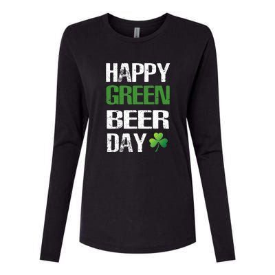 Happy St Patrick's Day Funny Green Beer Irish Drinking Womens Cotton Relaxed Long Sleeve T-Shirt