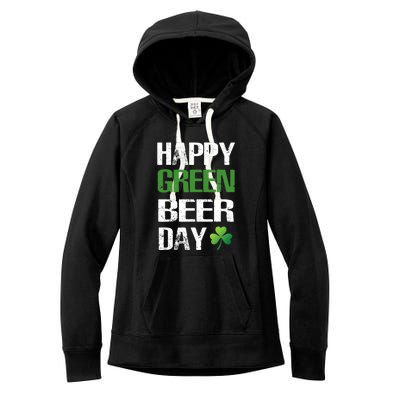 Happy St Patrick's Day Funny Green Beer Irish Drinking Women's Fleece Hoodie