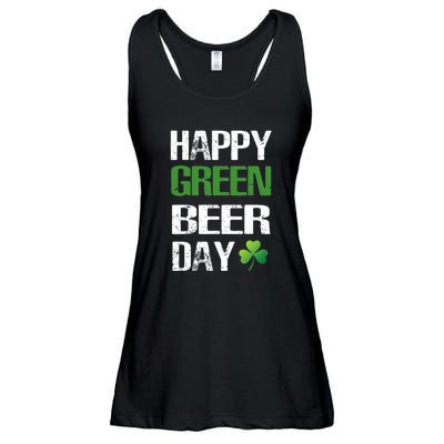 Happy St Patrick's Day Funny Green Beer Irish Drinking Ladies Essential Flowy Tank