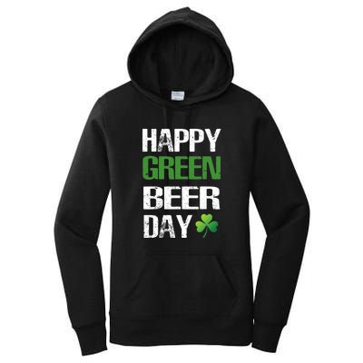 Happy St Patrick's Day Funny Green Beer Irish Drinking Women's Pullover Hoodie