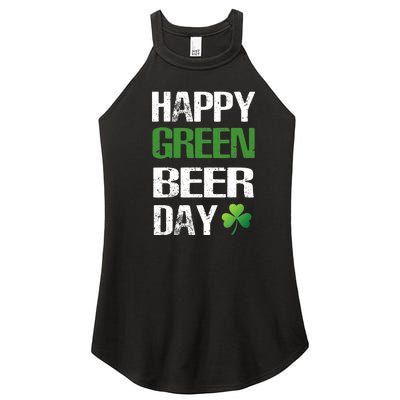 Happy St Patrick's Day Funny Green Beer Irish Drinking Women's Perfect Tri Rocker Tank