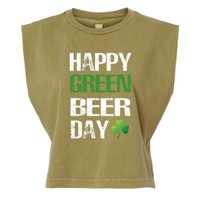 Happy St Patrick's Day Funny Green Beer Irish Drinking Garment-Dyed Women's Muscle Tee