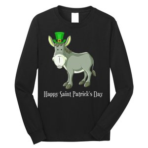 Happy Saint Patrick's Day For Cute Donkey Lover Long Sleeve Shirt