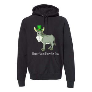 Happy Saint Patrick's Day For Cute Donkey Lover Premium Hoodie