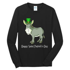 Happy Saint Patrick's Day For Cute Donkey Lover Tall Long Sleeve T-Shirt