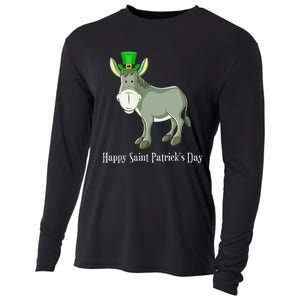 Happy Saint Patrick's Day For Cute Donkey Lover Cooling Performance Long Sleeve Crew