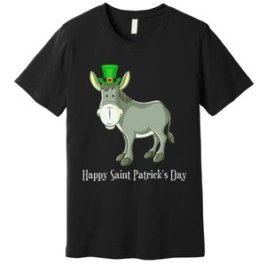 Happy Saint Patrick's Day For Cute Donkey Lover Premium T-Shirt