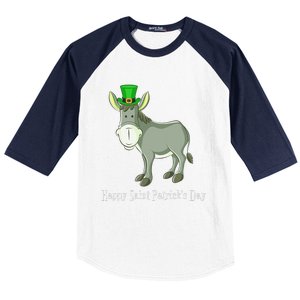 Happy Saint Patrick's Day For Cute Donkey Lover Baseball Sleeve Shirt