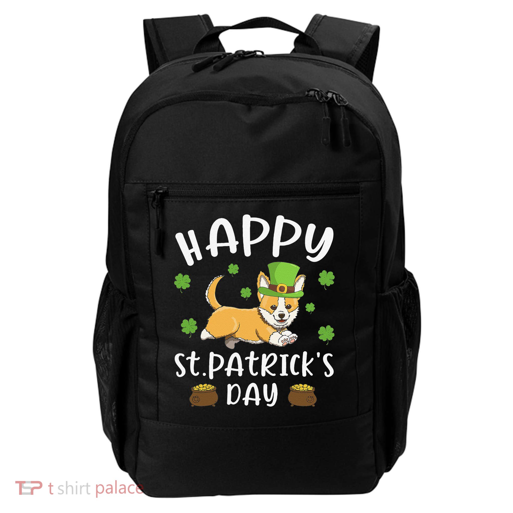 Happy St. Patrick's Day Funy Saint Patricks Corgi Dog Gift Backpack