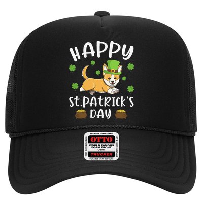 Happy St. Patrick's Day Funy Saint Patricks Corgi Dog Gift Trucker Hat