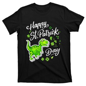 Happy St Pat T Rex Saint Patrick's Day Dinosaurs Funny Happy Cute T-Shirt