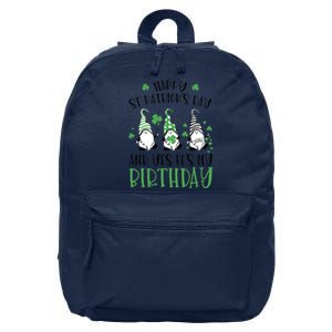 Happy St Patricks Day Its My Birthday Born Irish Bday Gift 16 in Basic Backpack