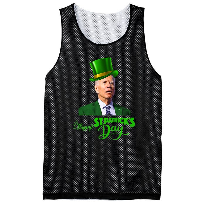 Happy St Patricks Day Leprechaun Joe Biden Tee For Men Women Mesh Reversible Basketball Jersey Tank