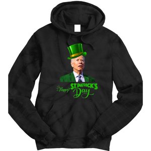 Happy St Patricks Day Leprechaun Joe Biden Tee For Men Women Tie Dye Hoodie