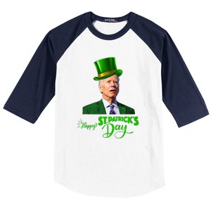 Happy St Patricks Day Leprechaun Joe Biden Tee For Men Women Baseball Sleeve Shirt