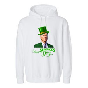 Happy St Patricks Day Leprechaun Joe Biden Tee For Men Women Garment-Dyed Fleece Hoodie