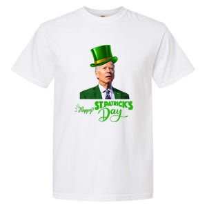 Happy St Patricks Day Leprechaun Joe Biden Tee For Men Women Garment-Dyed Heavyweight T-Shirt