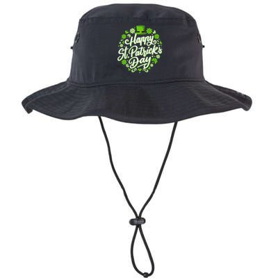 Happy St Patricks day with shamrocks for irish party Legacy Cool Fit Booney Bucket Hat