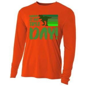 Happy St Pat Trex Day St Patricks Day Funny Dinosaur Gift Cooling Performance Long Sleeve Crew