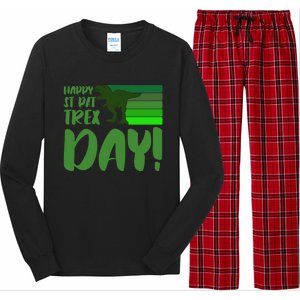 Happy St Pat Trex Day St Patricks Day Funny Dinosaur Gift Long Sleeve Pajama Set