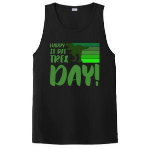 Happy St Pat Trex Day St Patricks Day Funny Dinosaur Gift PosiCharge Competitor Tank