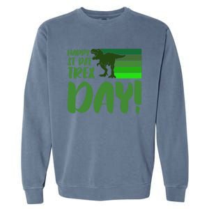 Happy St Pat Trex Day St Patricks Day Funny Dinosaur Gift Garment-Dyed Sweatshirt