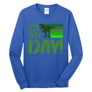 Happy St Pat Trex Day St Patricks Day Funny Dinosaur Gift Tall Long Sleeve T-Shirt