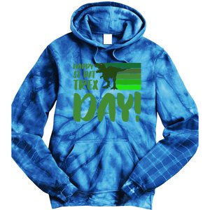 Happy St Pat Trex Day St Patricks Day Funny Dinosaur Gift Tie Dye Hoodie