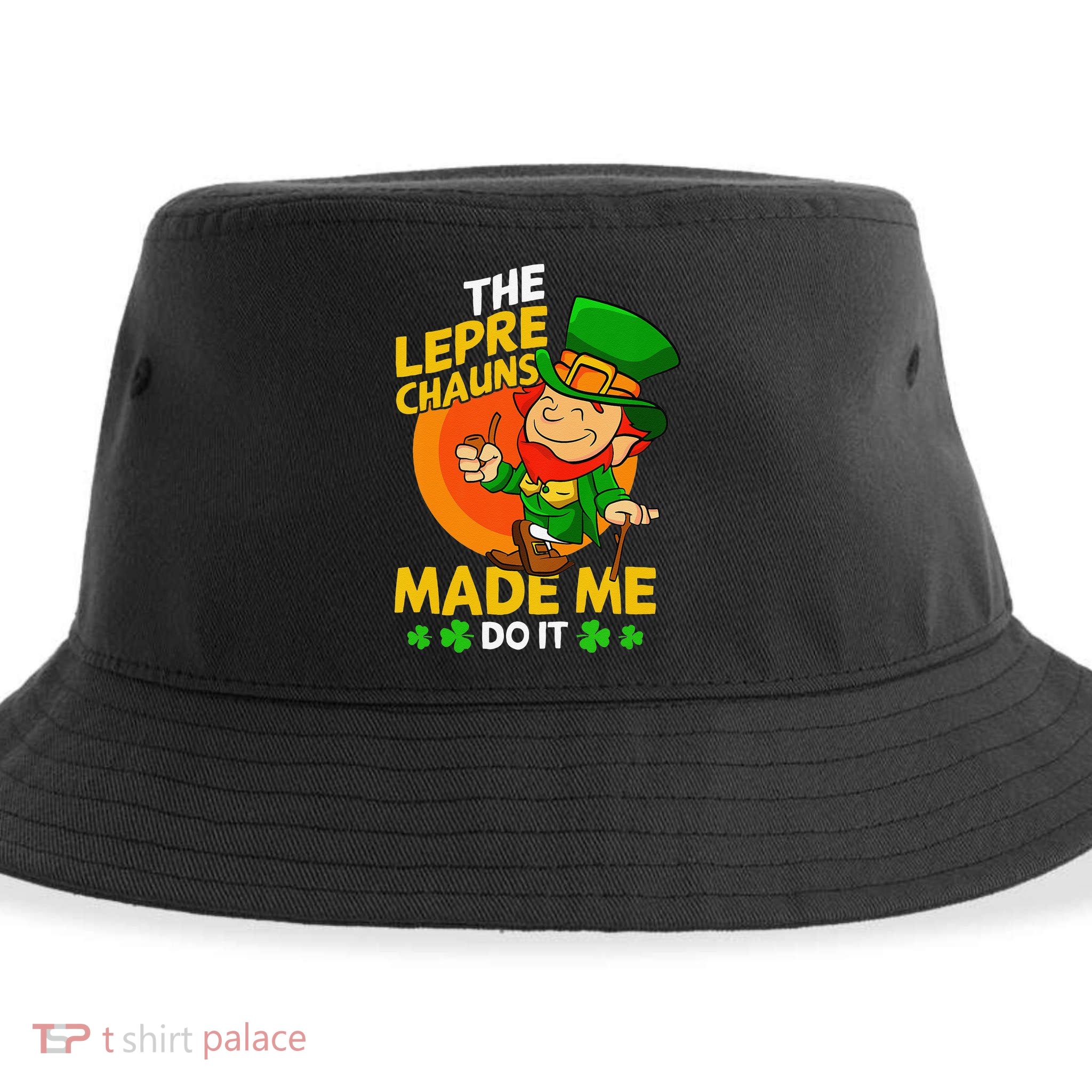 Happy Saint Patrick's Day Leprechaun Dab Funny Sustainable Bucket Hat