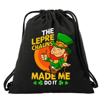 Happy Saint Patrick's Day Leprechaun Dab Funny Drawstring Bag