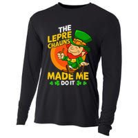 Happy Saint Patrick's Day Leprechaun Dab Funny Cooling Performance Long Sleeve Crew