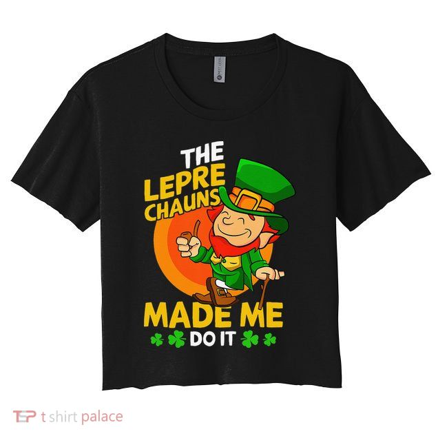Happy Saint Patrick's Day Leprechaun Dab Funny Crop Top