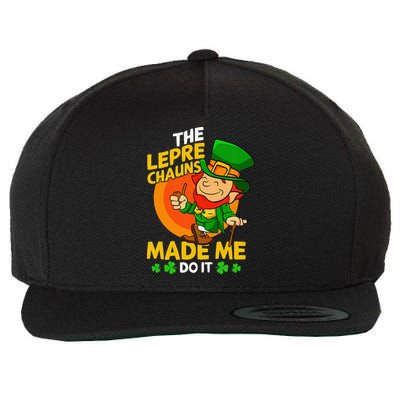 Happy Saint Patrick's Day Leprechaun Dab Funny Wool Snapback Cap