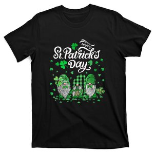 Happy St Patricks Day Three Gnomes Shamrock Essential T-Shirt