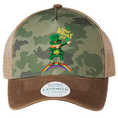 Happy Saint Patrick's Day Leprechaun Dab Rainbow Legacy Tie Dye Trucker Hat