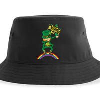Happy Saint Patrick's Day Leprechaun Dab Rainbow Sustainable Bucket Hat