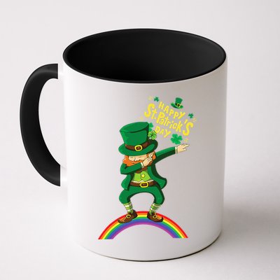 Happy Saint Patrick's Day Leprechaun Dab Rainbow Mug