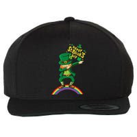 Happy Saint Patrick's Day Leprechaun Dab Rainbow Wool Snapback Cap