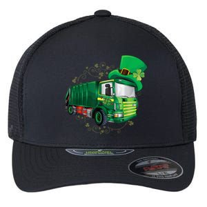 St Patrick's Day Green Garbage Truck Boy Kids Flexfit Unipanel Trucker Cap